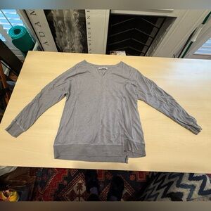 Gray V-Neck Women's Sweatshirt